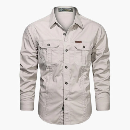 Men's Lightweight Outdoor Shirt – Button-Up Hiking Shirt with Chest Pockets