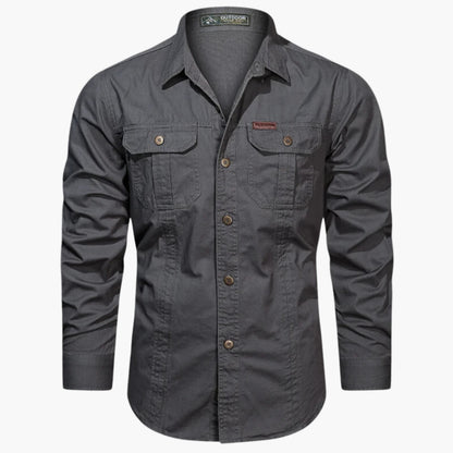 Men's Lightweight Outdoor Shirt – Button-Up Hiking Shirt with Chest Pockets