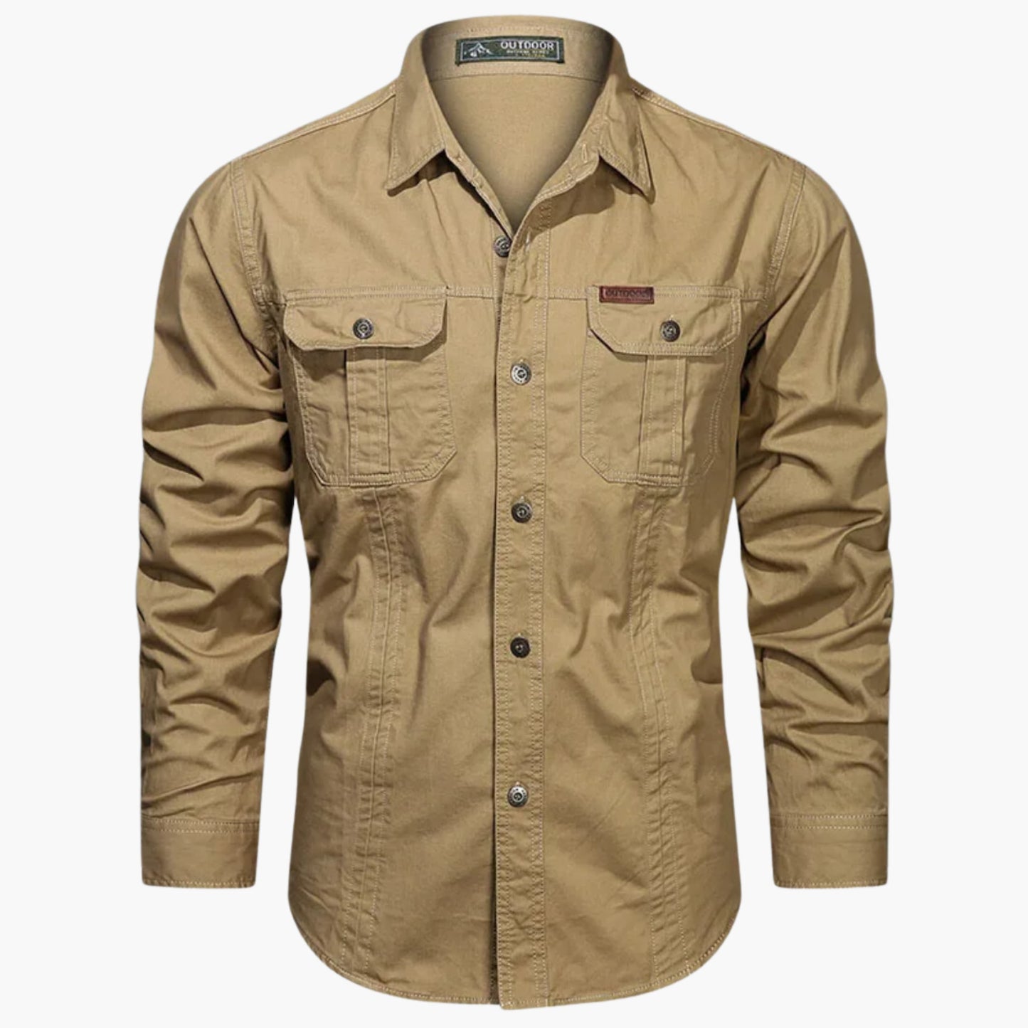 Men's Lightweight Outdoor Shirt – Button-Up Hiking Shirt with Chest Pockets