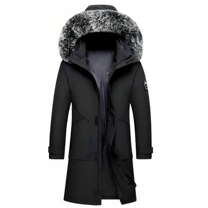 Men's Water-Repellent Hooded Winter Parka Jacket for Cold Weather