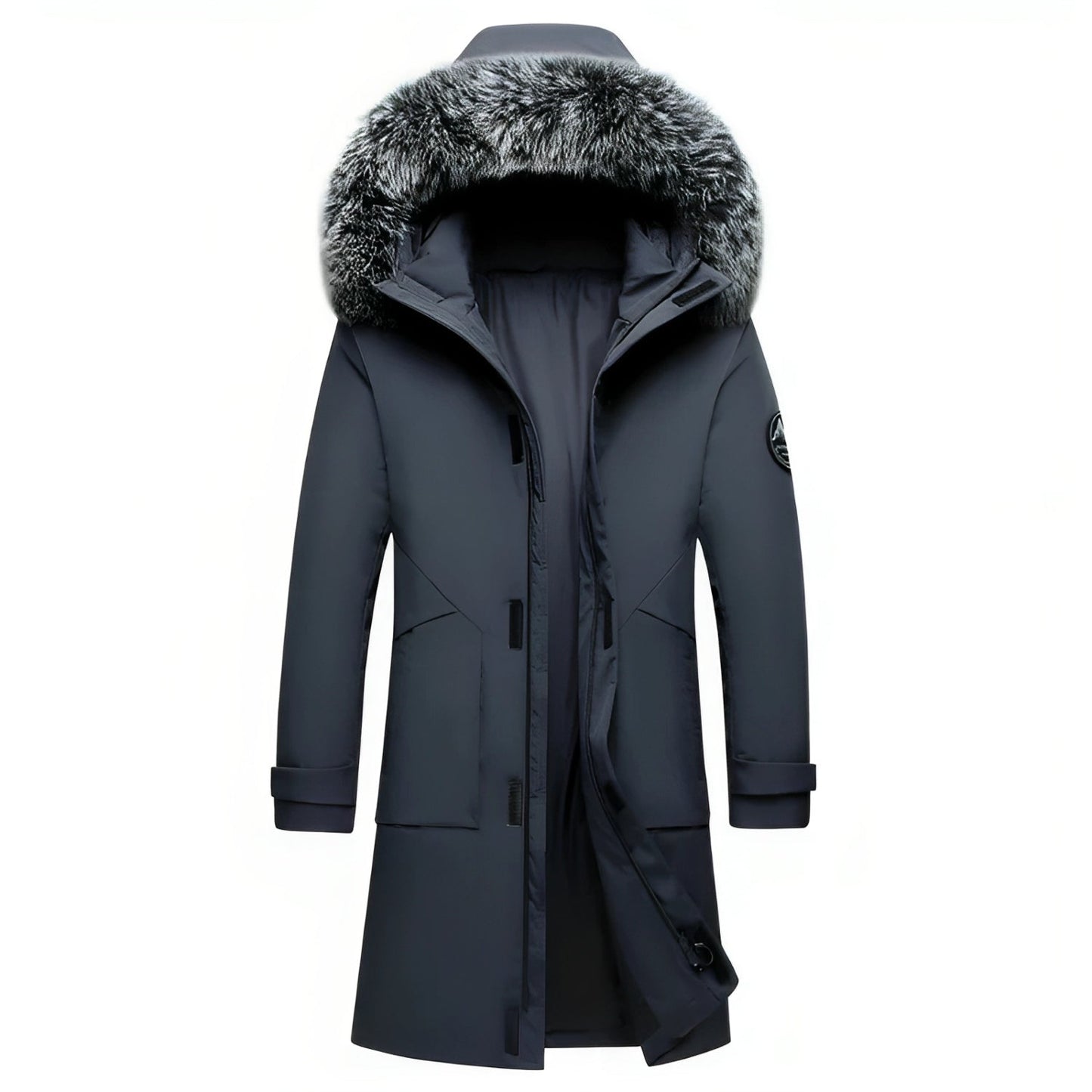 Men's Water-Repellent Hooded Winter Parka Jacket for Cold Weather