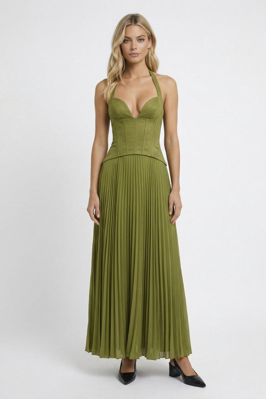maxi dress ladies | Modern & Versatile | With Pleats | Summer