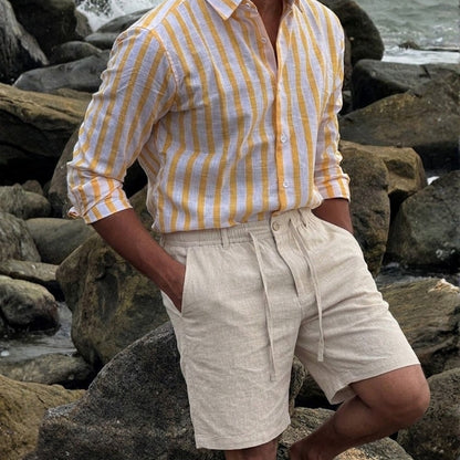 Men's Lightweight Linen Shorts for Summer Comfort