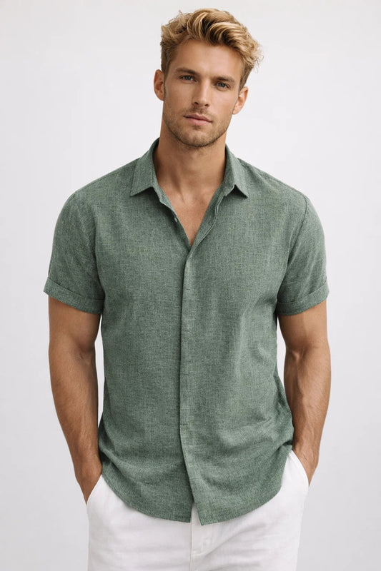 men's short sleeve shirt | Casual & Comfortable | With collar | Summer