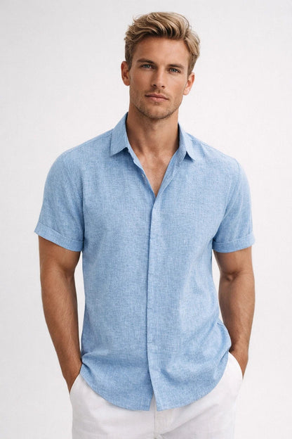 men's short sleeve shirt | Casual & Comfortable | With collar | Summer