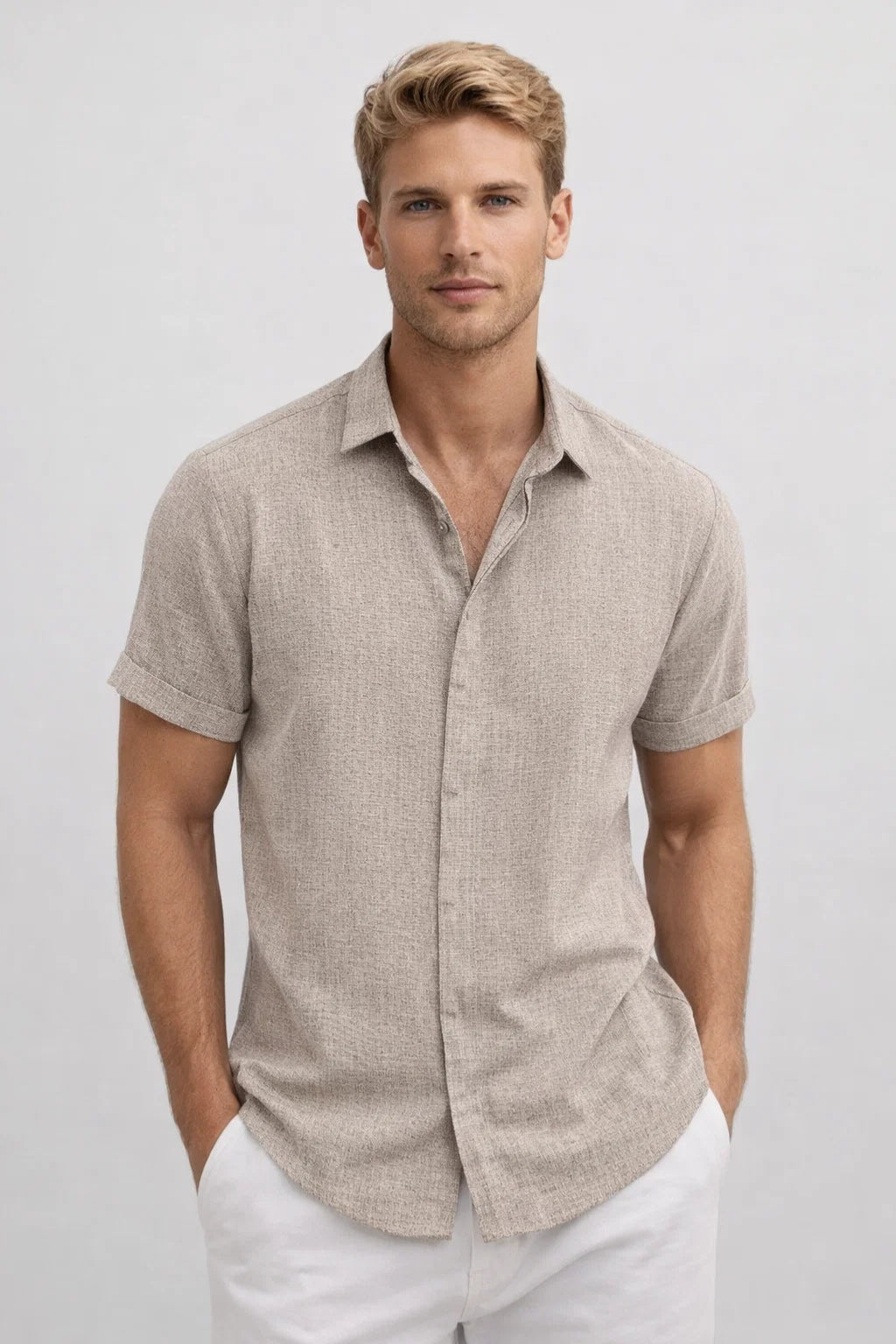 men's short sleeve shirt | Casual & Comfortable | With collar | Summer