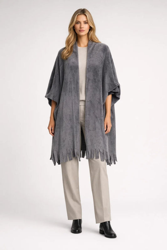 ladies' poncho | Casual & Comfortable | With fringes | Autumn