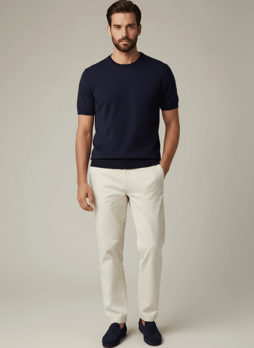 Luxury Cashmere Classic Crewneck T-Shirt for Ultimate Comfort