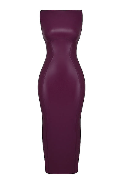 Allysa | Maxi Dress Faux Leather Bodycon