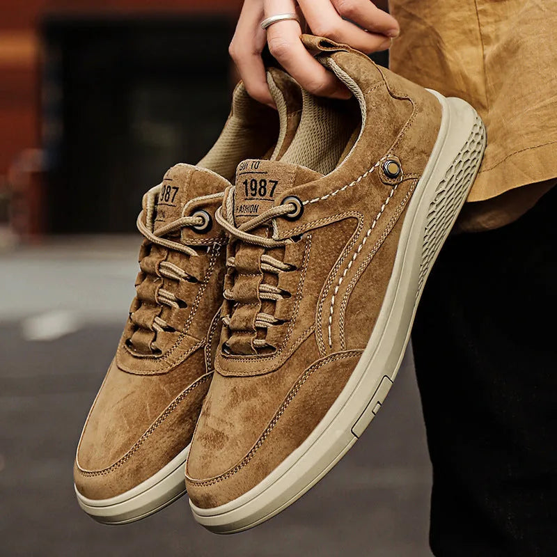 Vintage-Inspired Suede Sneakers | Trendy Matte Finish Footwear