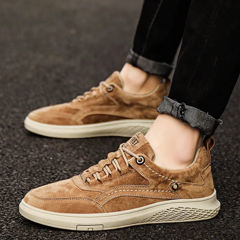 Vintage-Inspired Suede Sneakers | Trendy Matte Finish Footwear