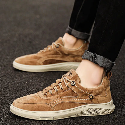 Vintage-Inspired Suede Sneakers | Trendy Matte Finish Footwear