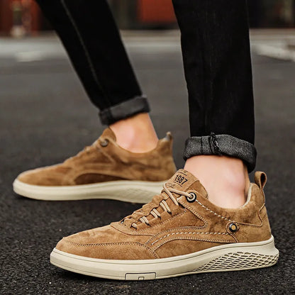 Vintage-Inspired Suede Sneakers | Trendy Matte Finish Footwear