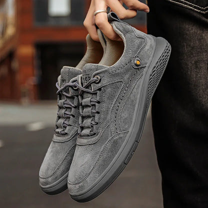 Vintage-Inspired Suede Sneakers | Trendy Matte Finish Footwear