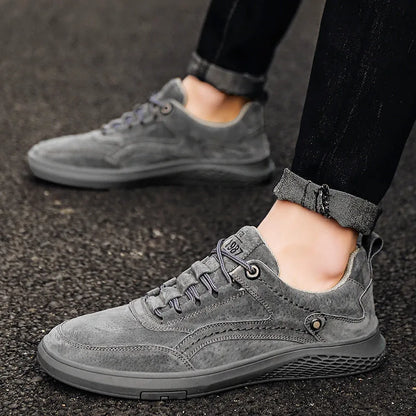 Vintage-Inspired Suede Sneakers | Trendy Matte Finish Footwear