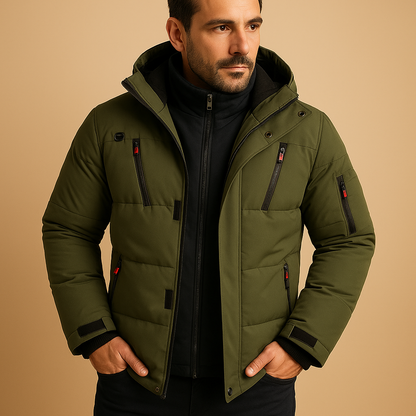 Men's Insulated Waterproof Winter Jacket | Outdoor-Ready Warm Lining for Cold Weather